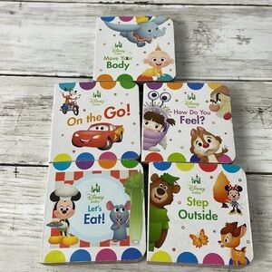 DISNEY BABY MINI HARD BOOKS LOT OF 5